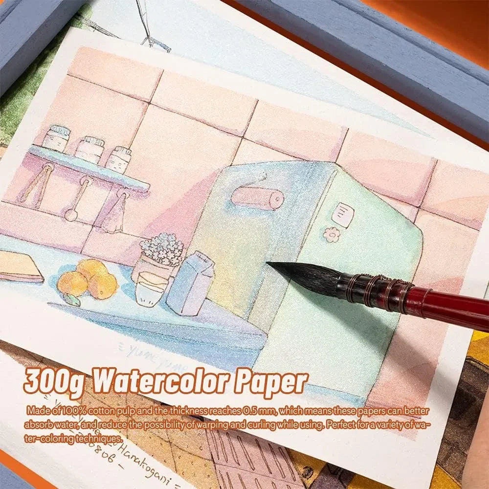 Paul Rubens Metallic Glitter Watercolor Paper 20 Sheets 100 Cotton