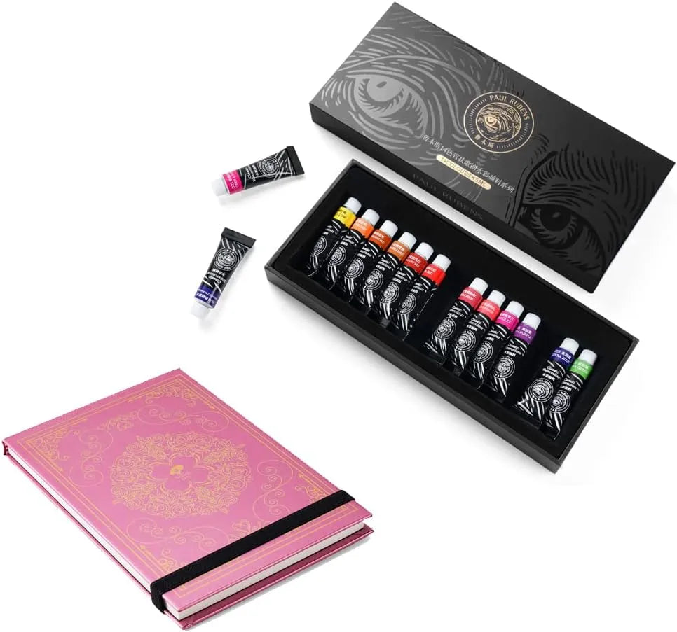 Paul Rubens Hot Press Watercolor Paint Set 14 Colors 20 Sheets