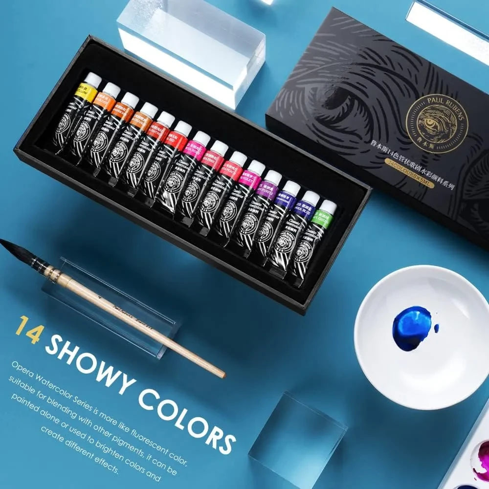 Paul Rubens Watercolor Paint Set 14 Colors 5ml (Neon Tubes)