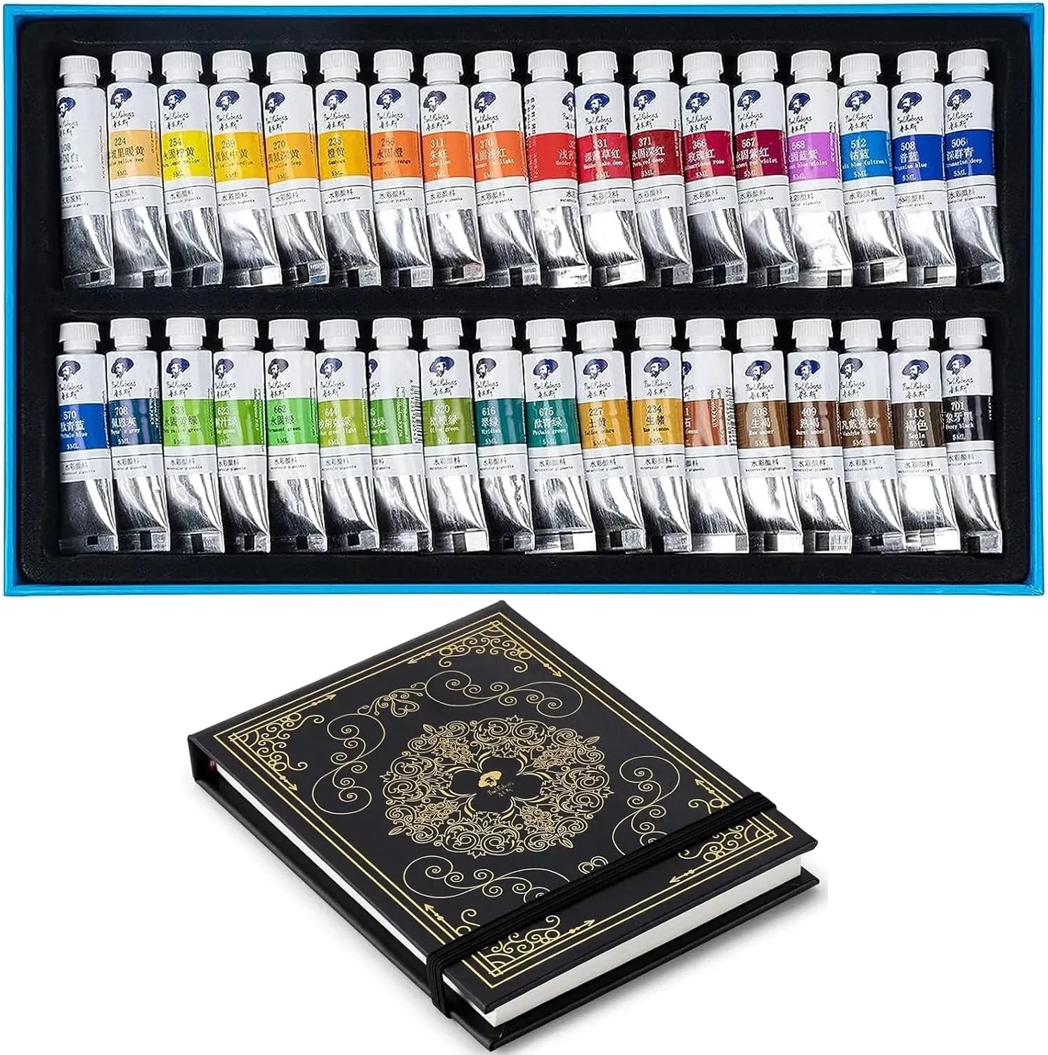 Paul Rubens Watercolor Paint Set, 36 Vibrant Colors