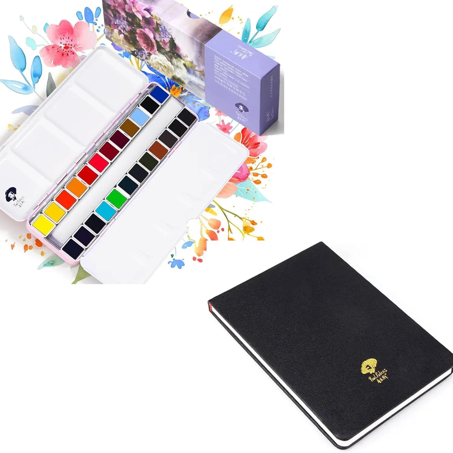 Paul Rubens Watercolor Paint Set 24 Vivid Floral Colors 3.8??£¤??£¤