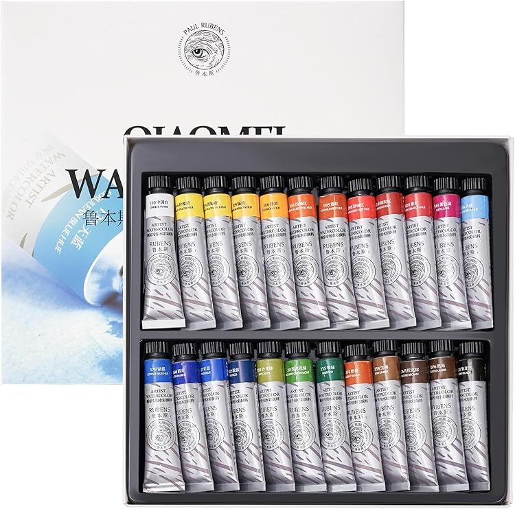 Paul Rubens Watercolor Paint Set 24 Colors 12ml